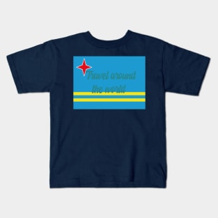 Travel Around the World - Aruba Kids T-Shirt